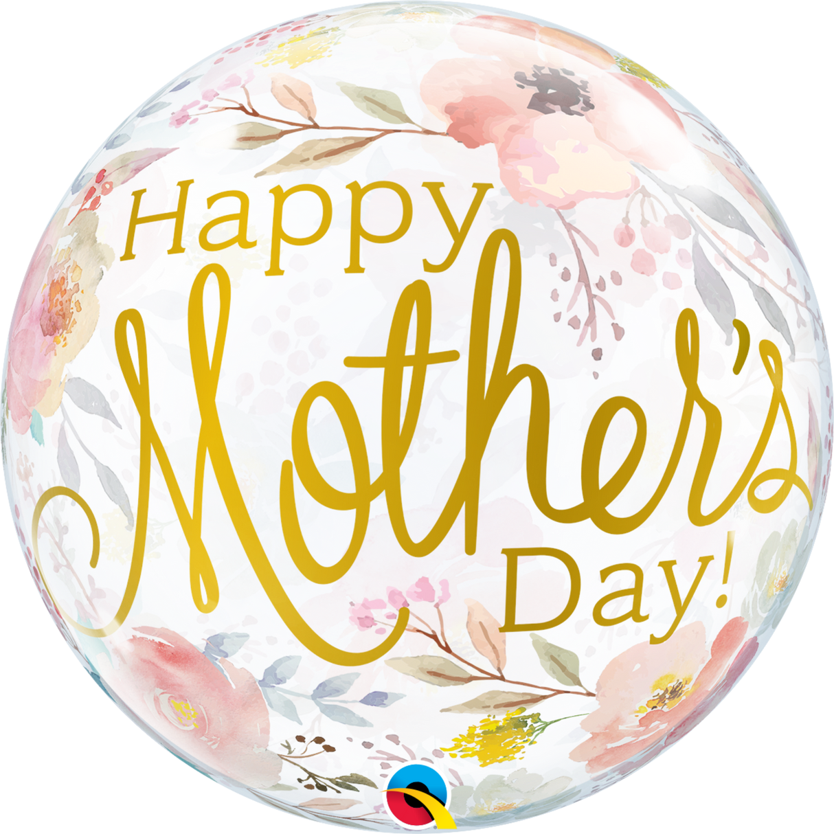 22" Mother's Day Watercolor Floral Bubble