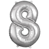 26" Shaped Number, Silver