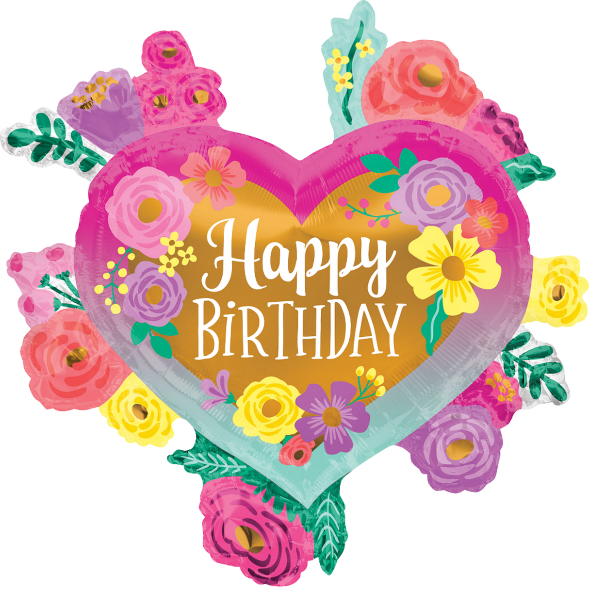 27" Painted Flowers Birthday