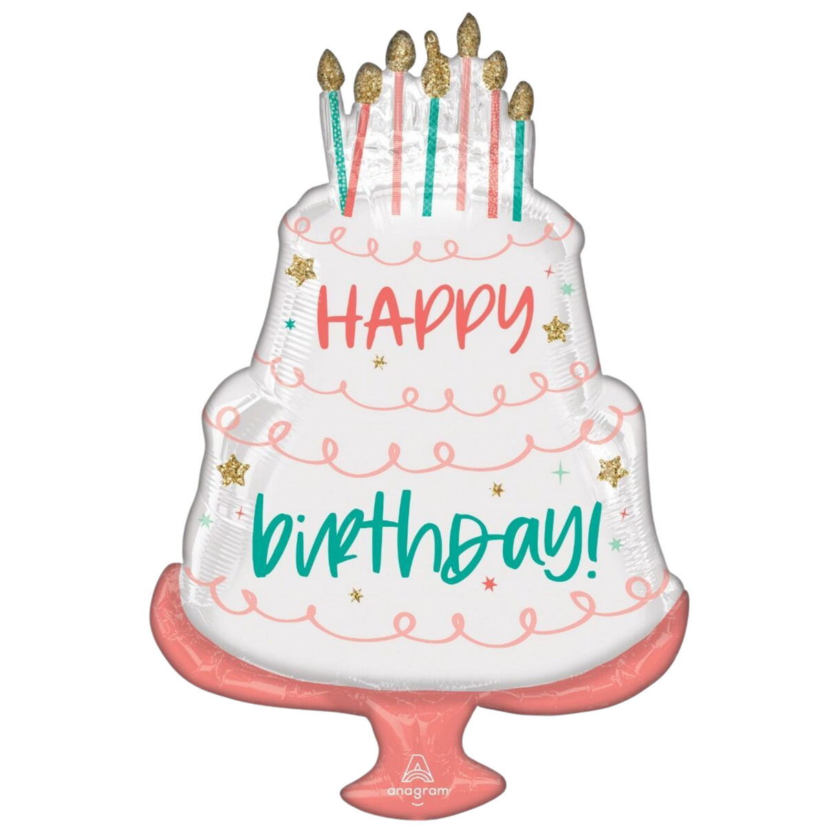 28" Happy Cake Day SuperShape Balloon