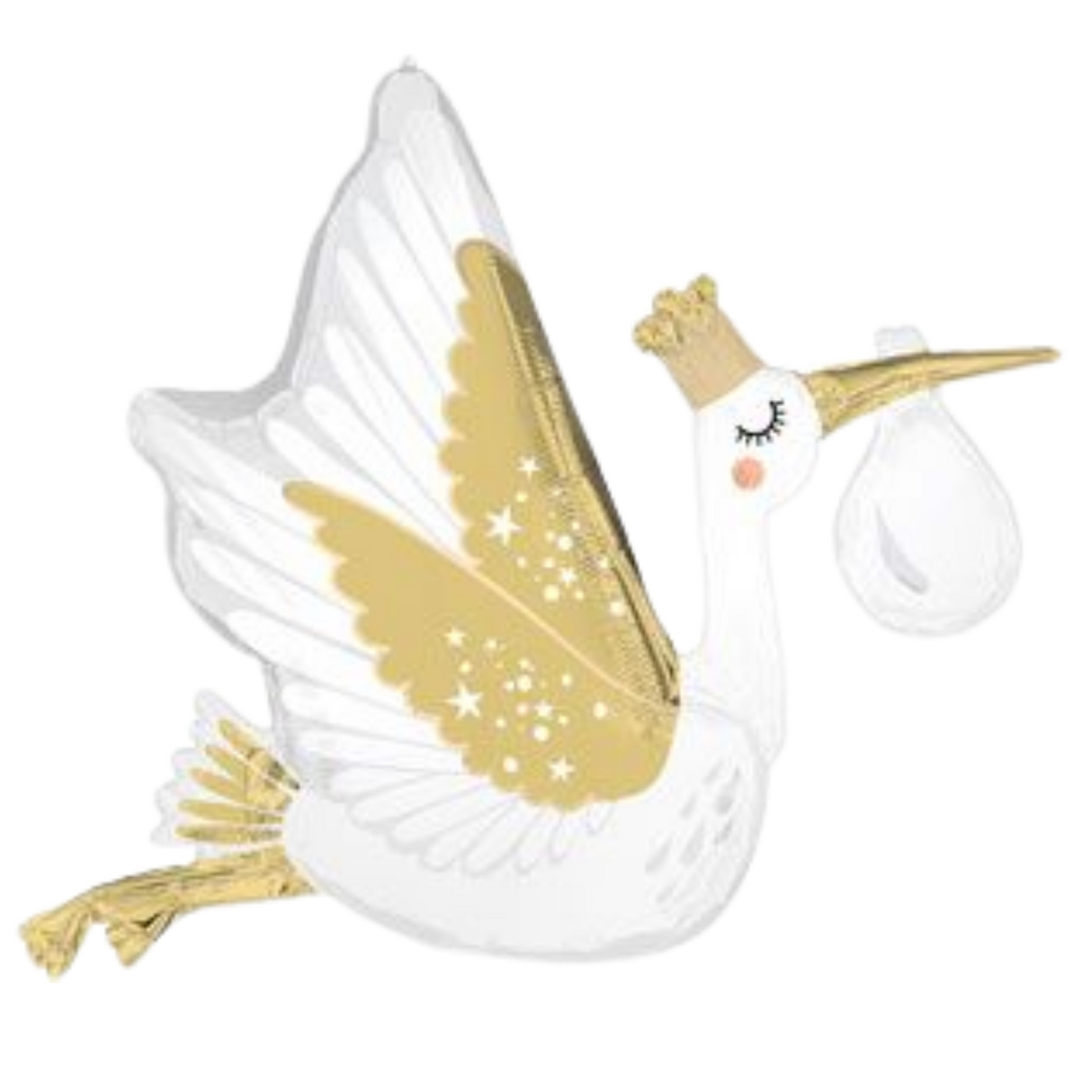 35" Satin Special Delivery Stork