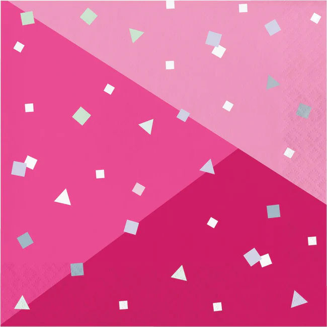 Foil Pink Napkin Set