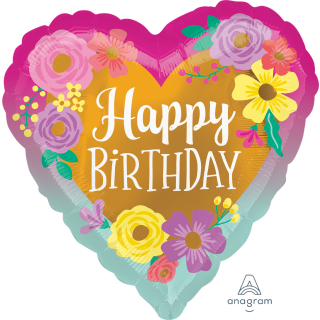 Painted Flowers Birthday