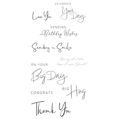 Sizzix Stamps, Daily Sentiments, 14 stamps