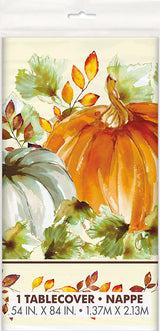 Watercolor Fall Pumpkins Tableware Set
