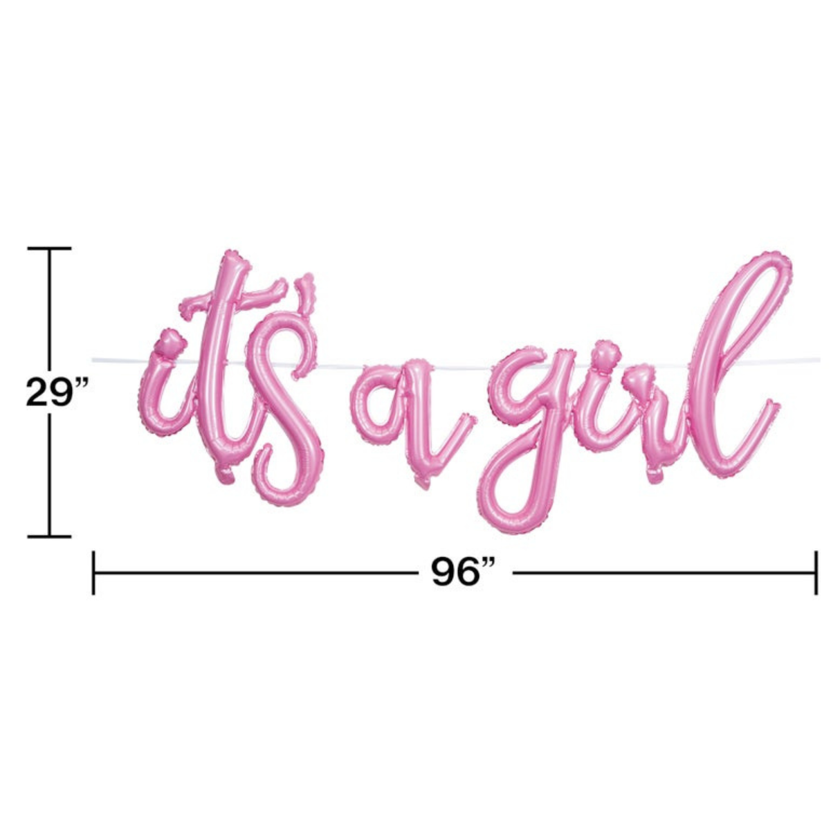 96" It's A Girl Balloon Banner