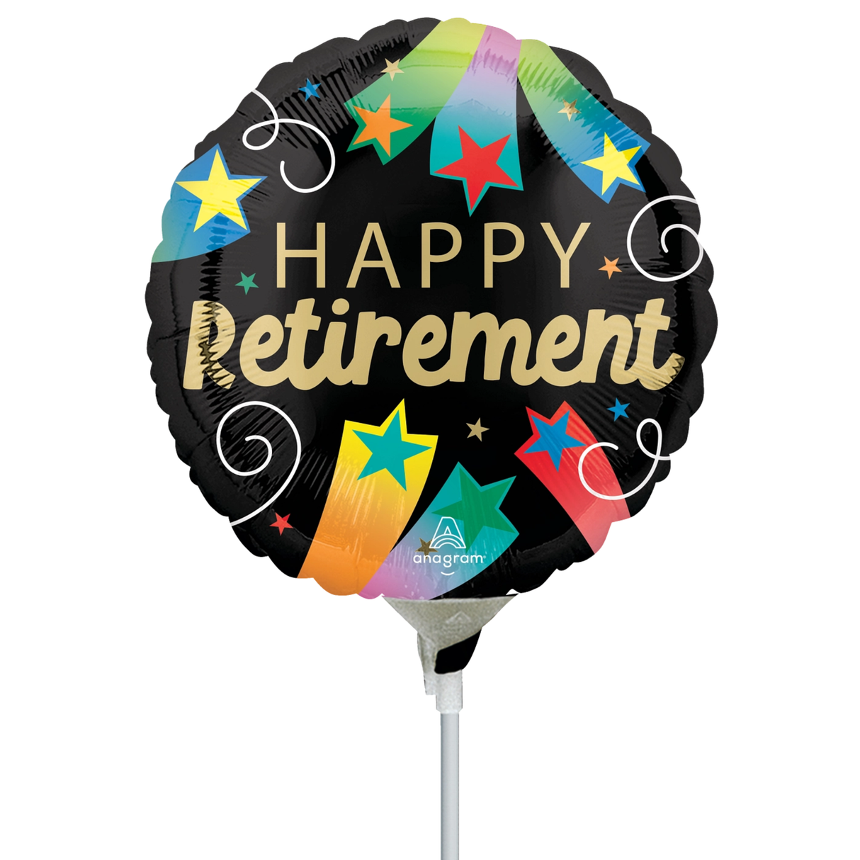 9" Happy Retirement Shooting Stars