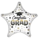 9" Congrats Grad Diffused Ombre Star Balloon