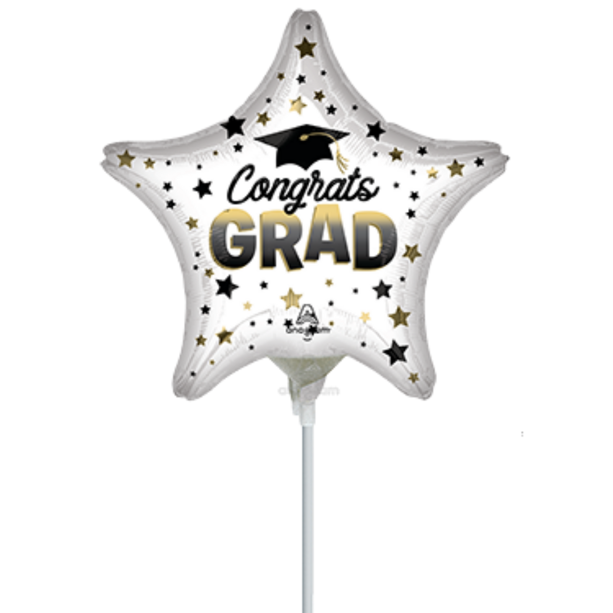 9" Congrats Grad Diffused Ombre Star Balloon