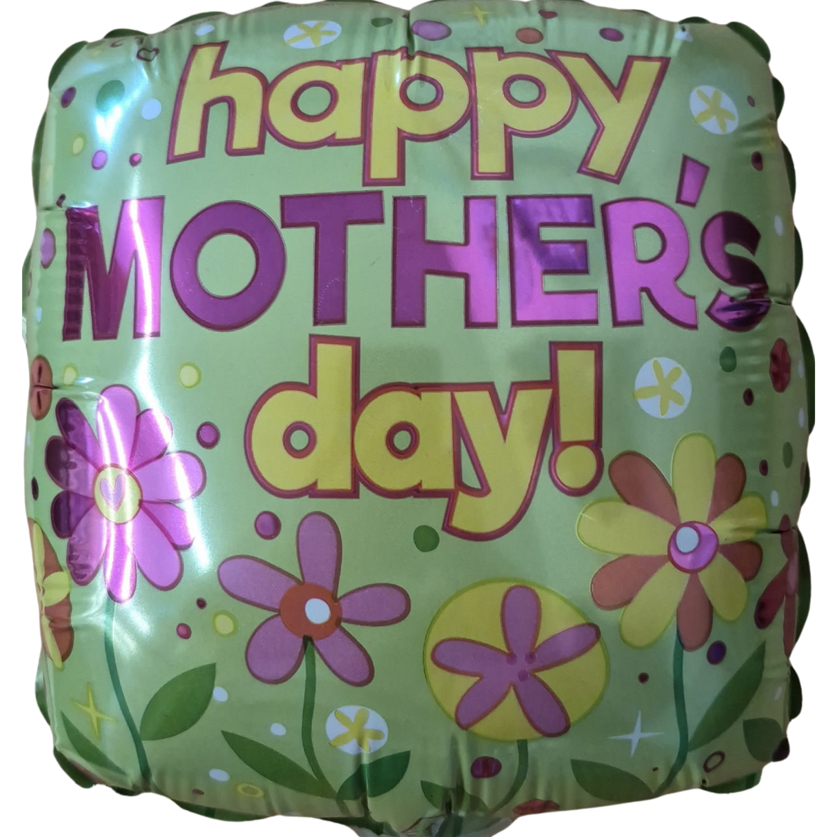 9" Mother's Day Square Floral Balloon