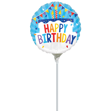 9" Birthday Tiered Cake Balloon