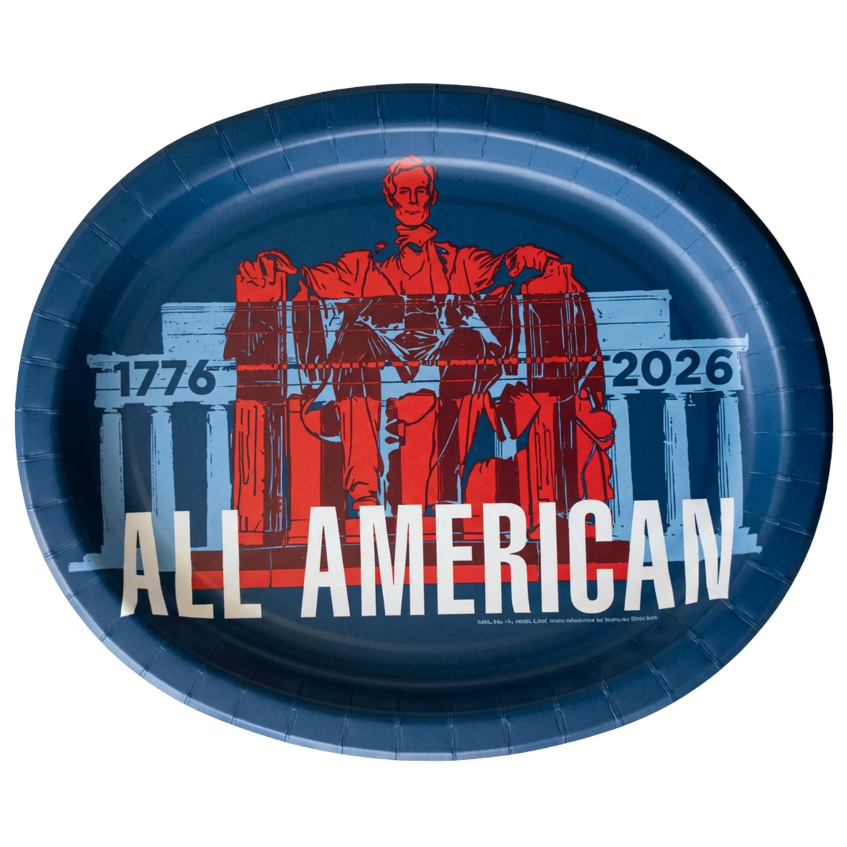 America 250 Oval Platters, 8 Count