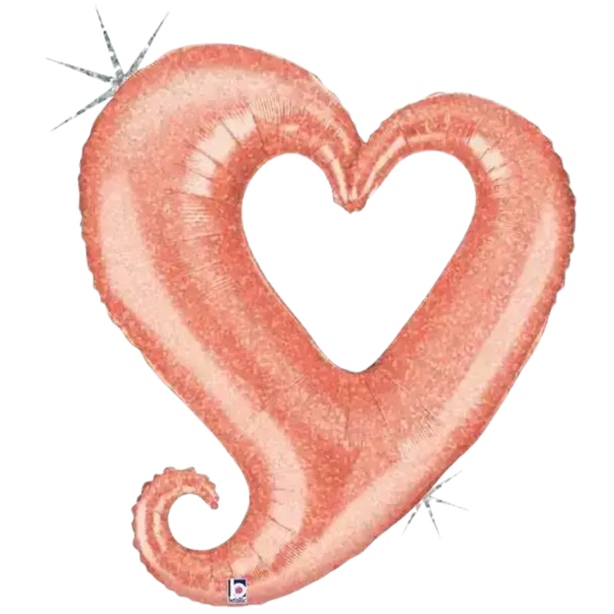 37" Chain of Hearts, Rose Gold