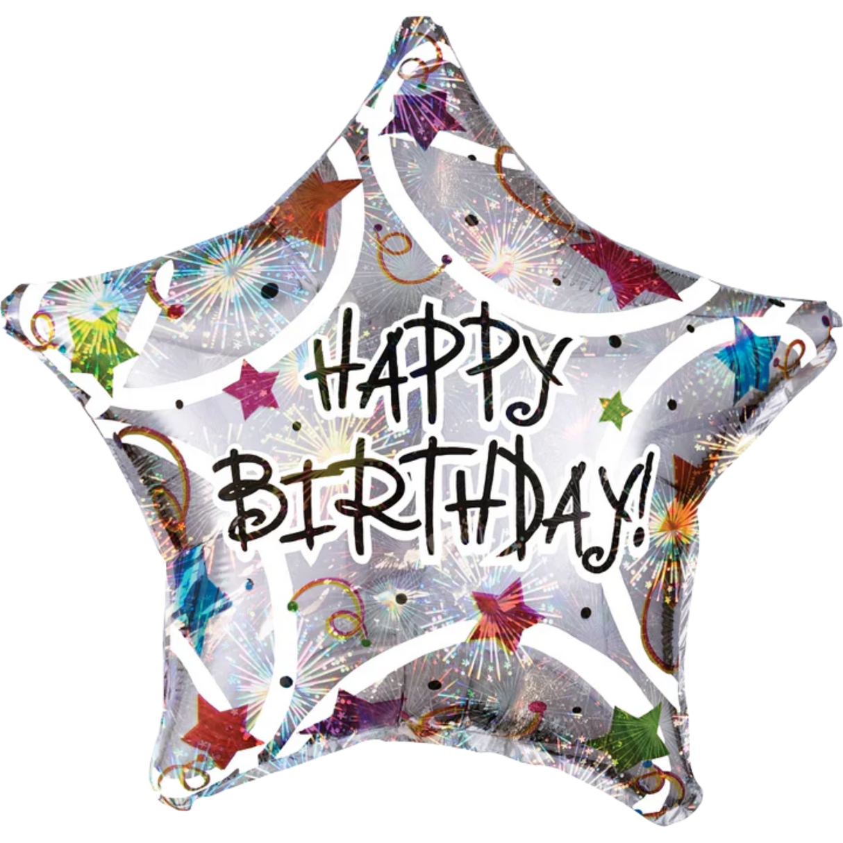Happy Birthday Star Holographic 19" Balloon