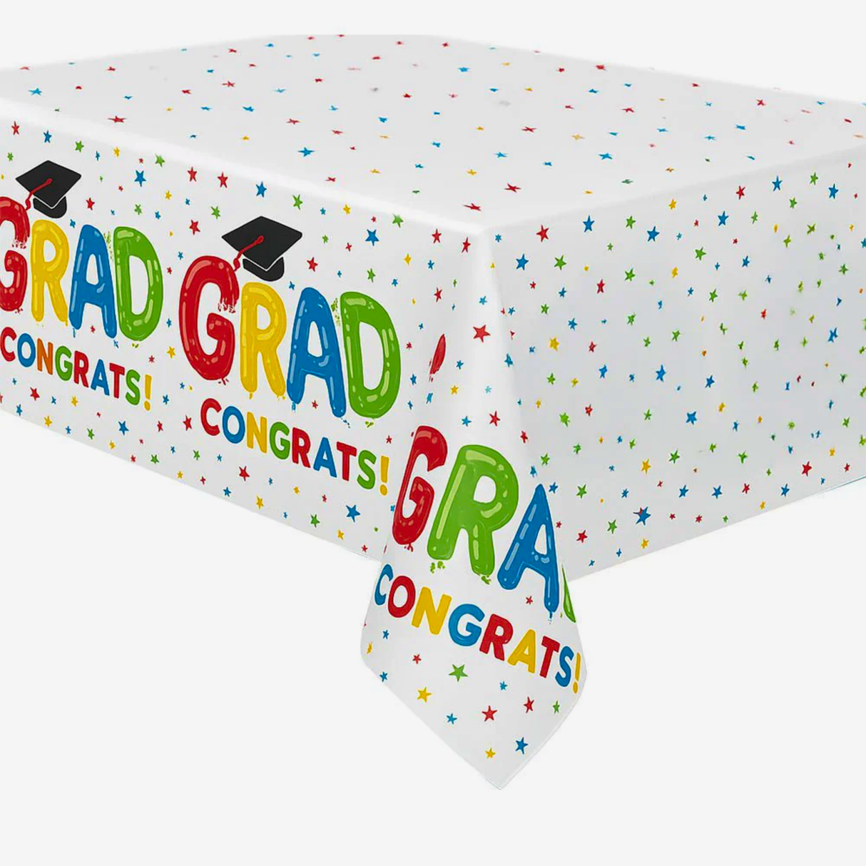 Letter Balloon Grad Rectangular Plastic Tablecover (54" X 84")