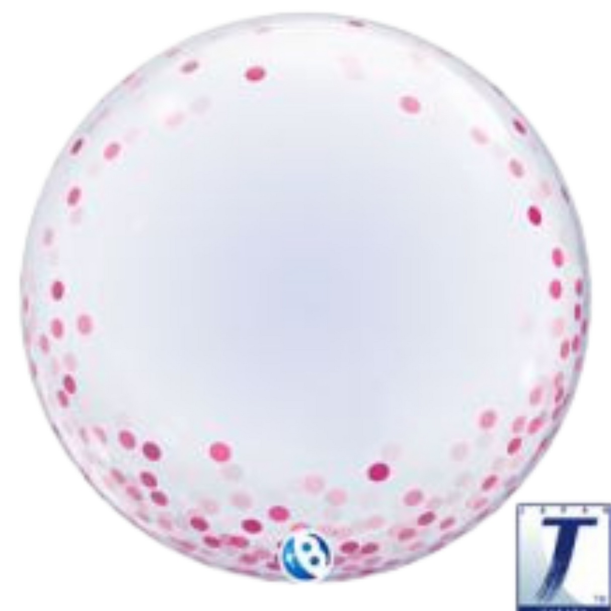 24" Pink Confetti Dot Deco Bubble