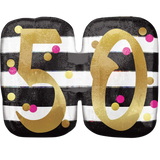 35" Pink & Gold Milestone Balloon