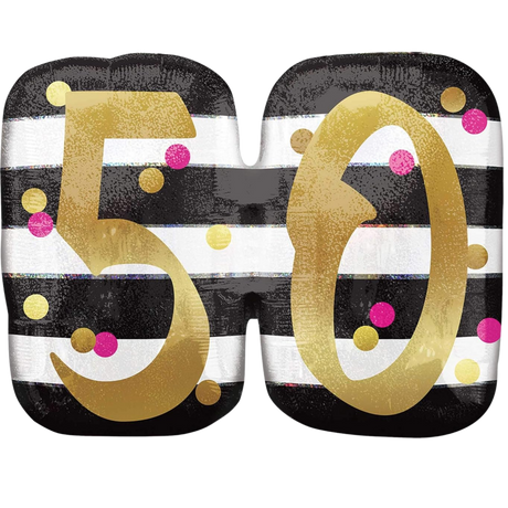 35" Pink & Gold Milestone Balloon