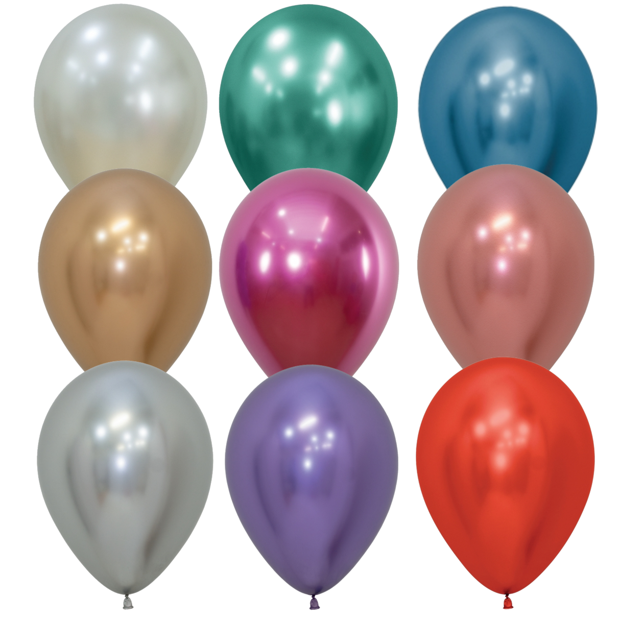 11" Reflex or Silk latex balloon with Helium