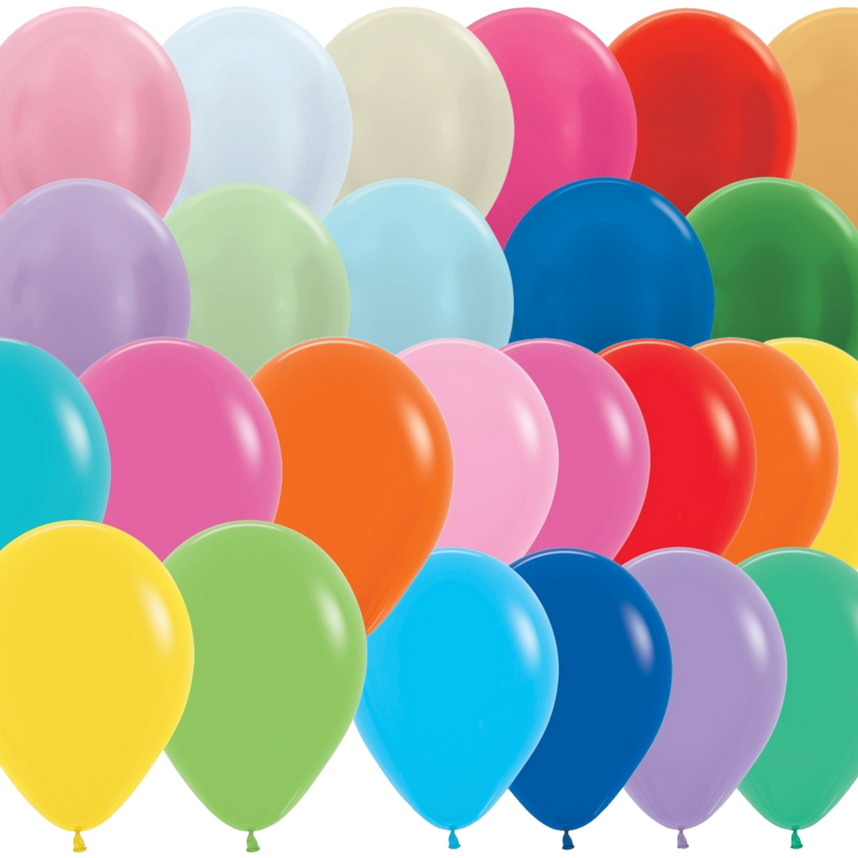11" Solid Color Latex Balloon with Helium