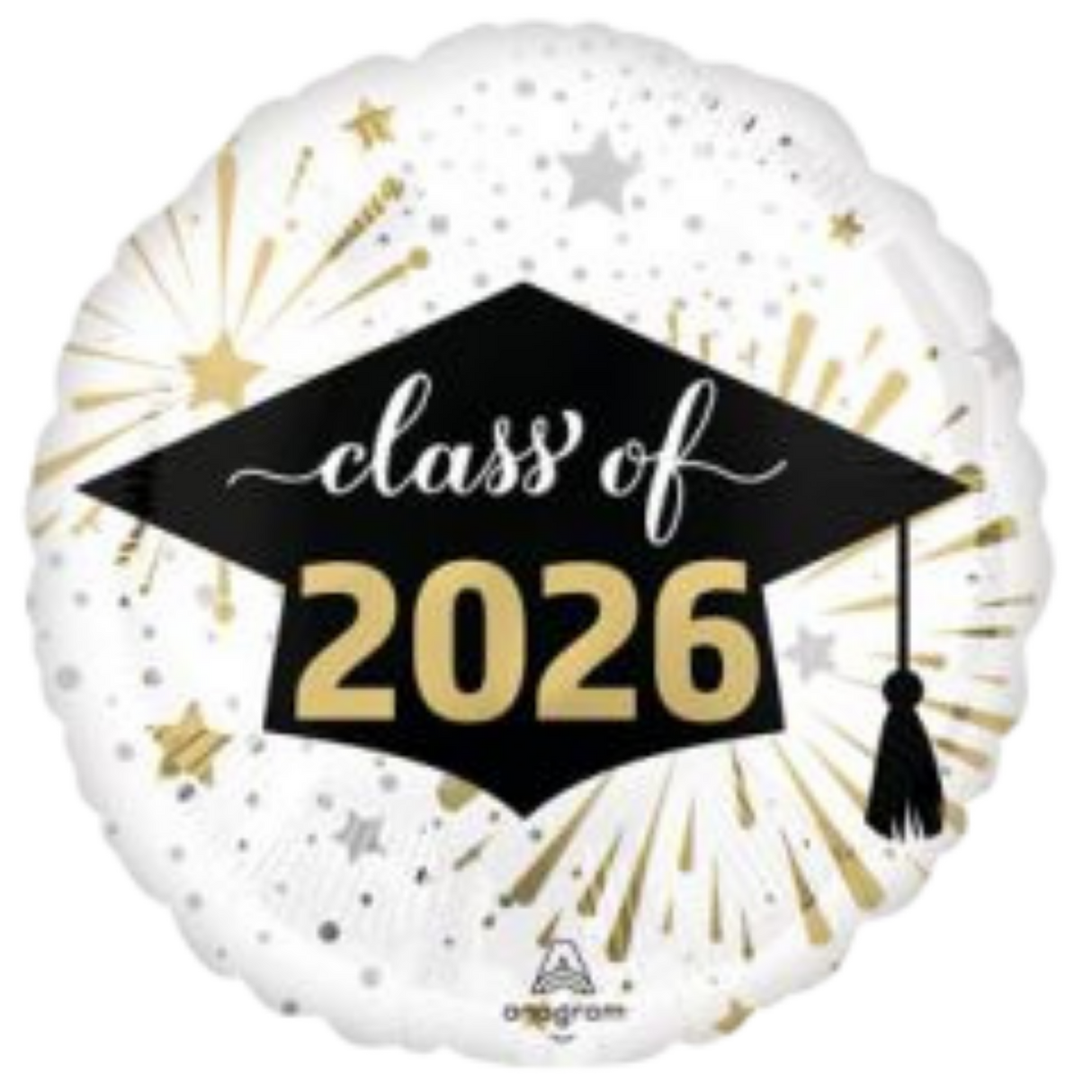 Class of 2026 Round White w/ gold