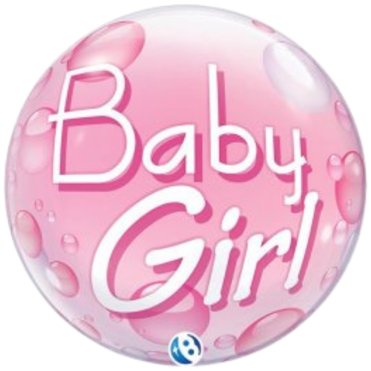 22" Pink Baby Girl Bubble