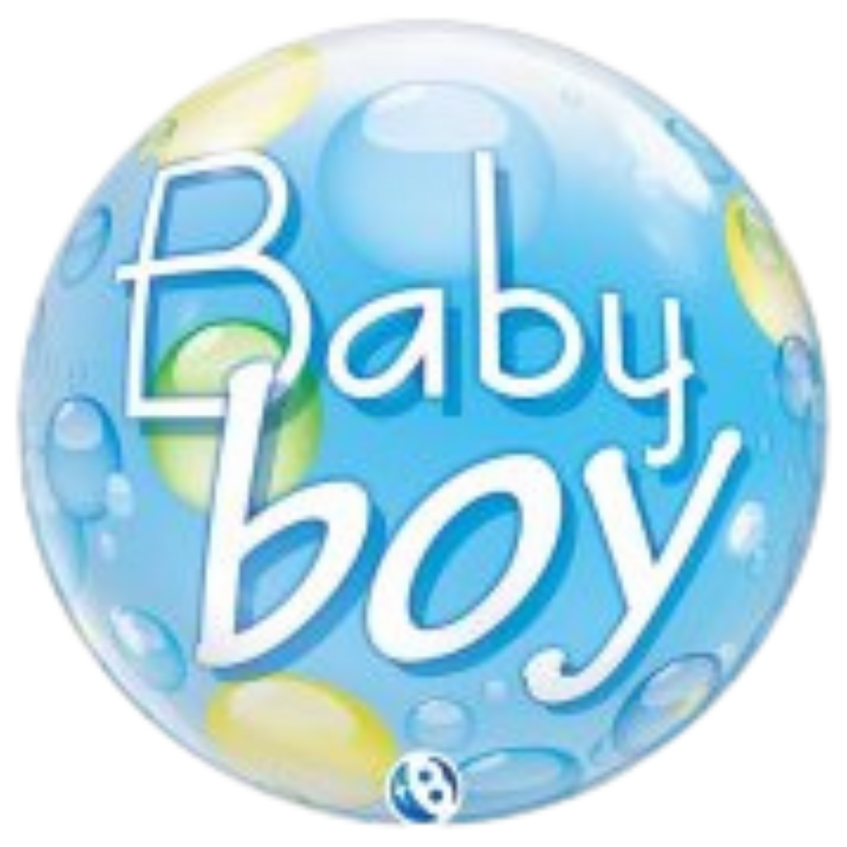 22" Blue Baby Boy Bubble