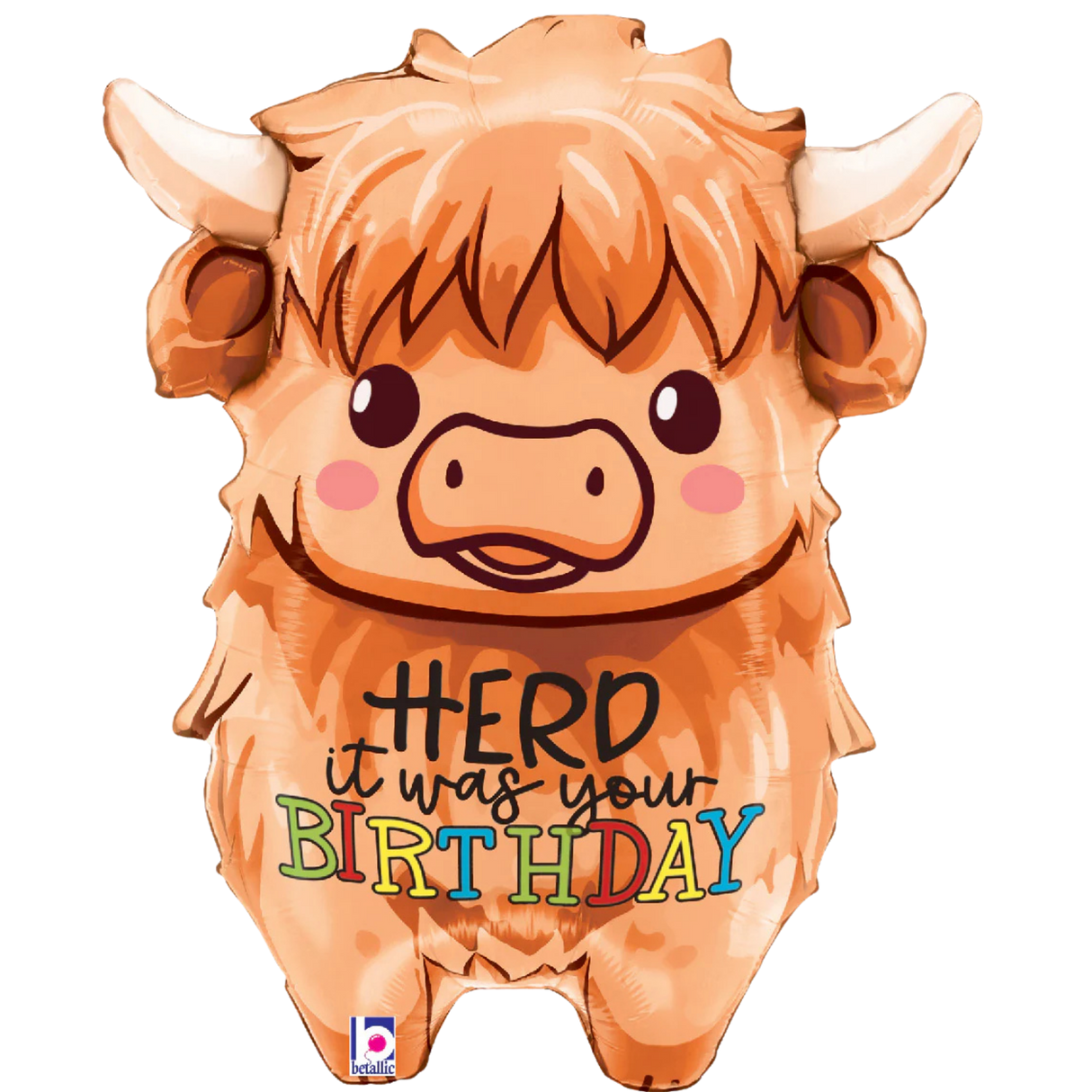 27" Highland Cow Birthday