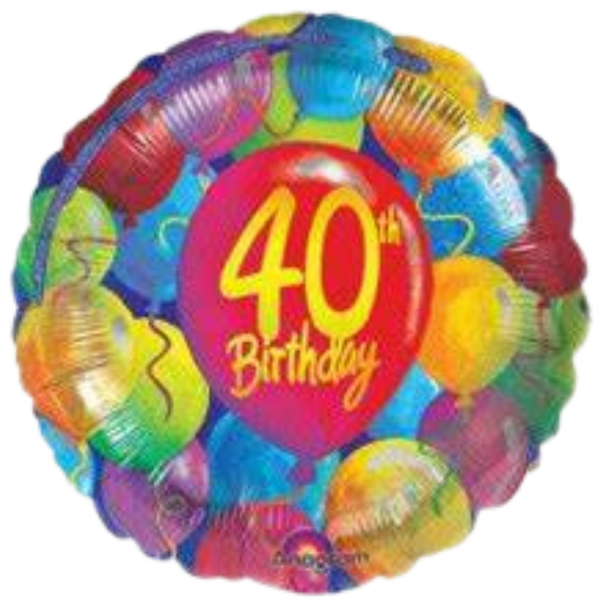 40th Birthday Colorful Balloons