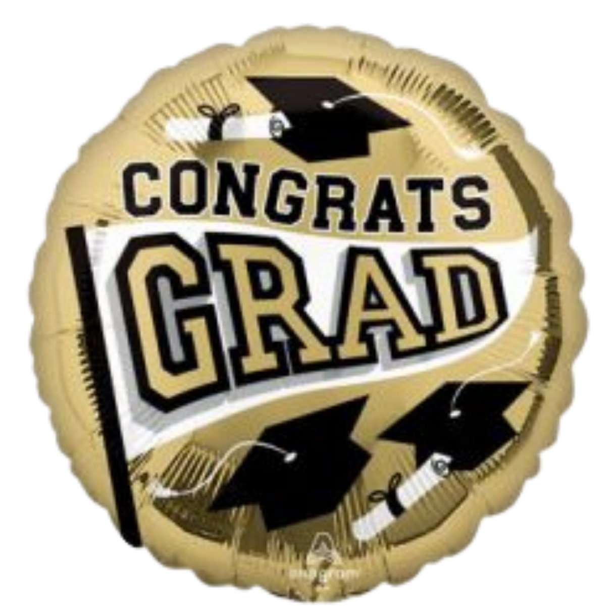 Congrats Grad White Gold