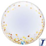 24" Gold Confetti Deco Bubble