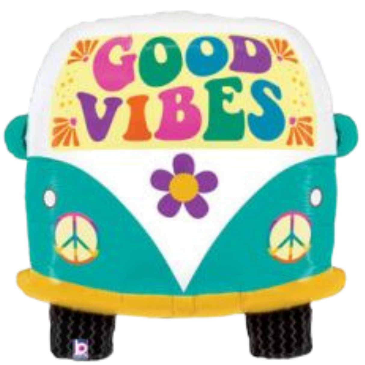 27" Groovy Good Vibes Bus