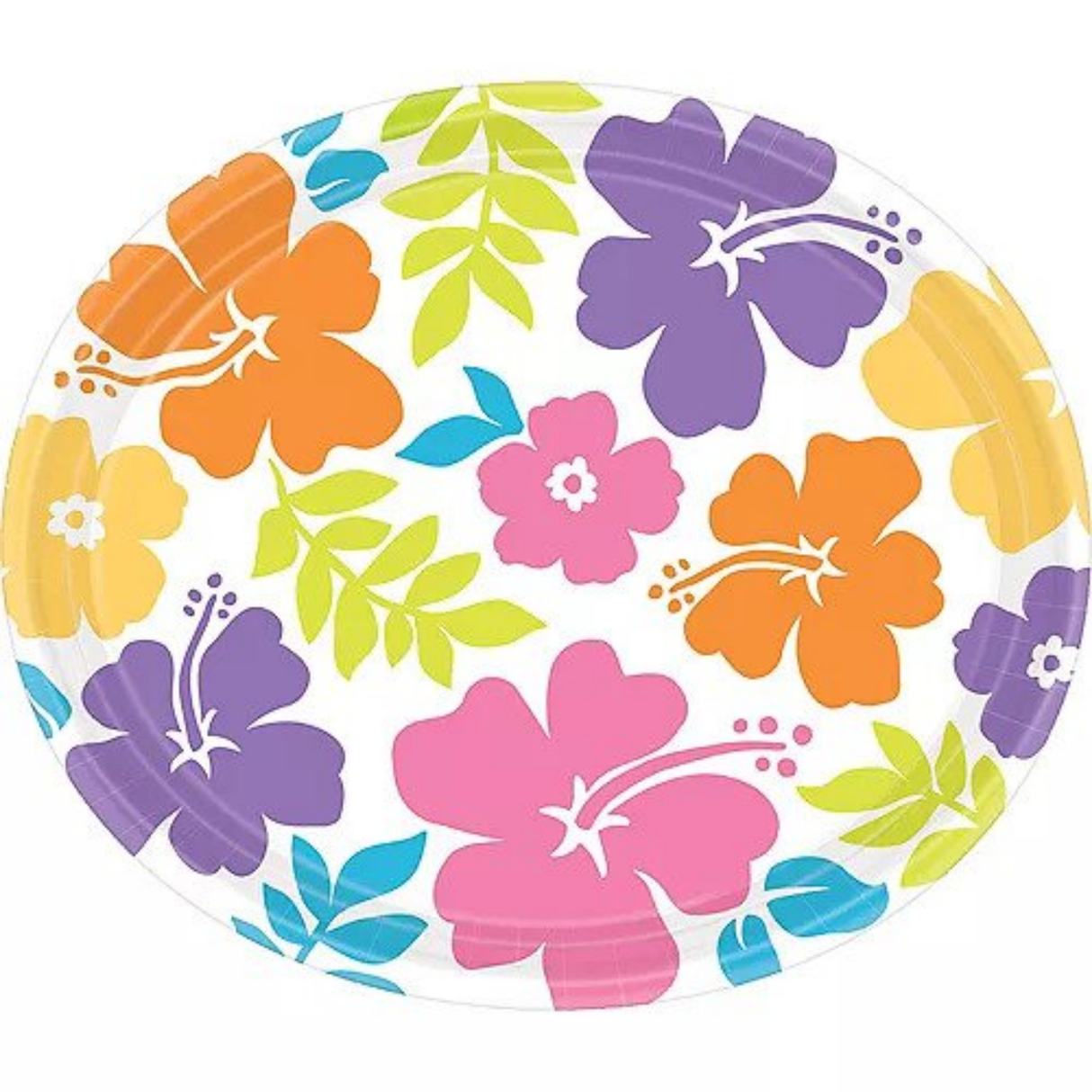 Hibiscus White Oval Platters (18 ct)