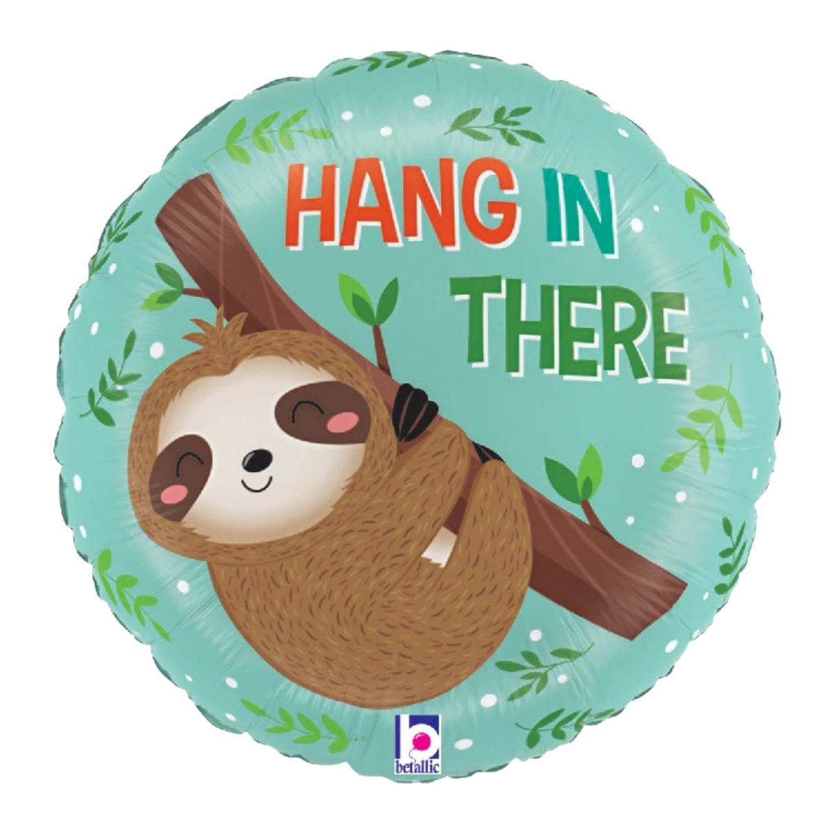 9" Airfilled Cute Sloth Hang in There