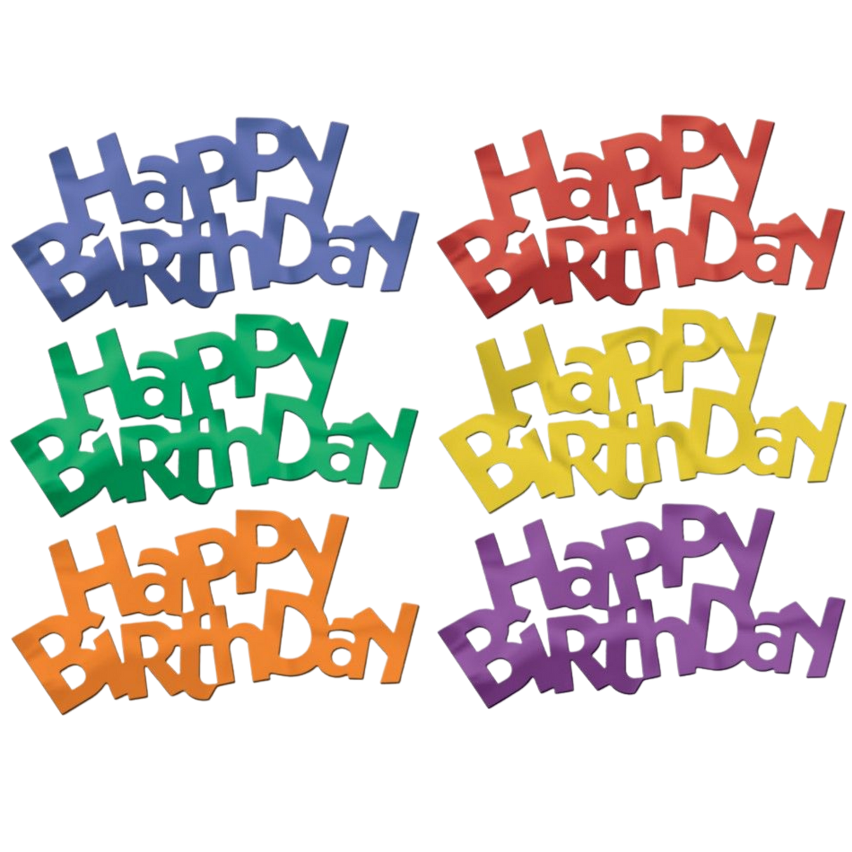 Jumbo Happy Birthday Fanci-Fetti. 6 pcs