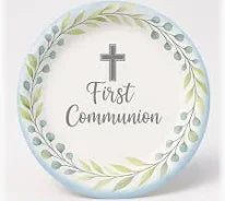 My First Communion, 10 inch Plate, Blue