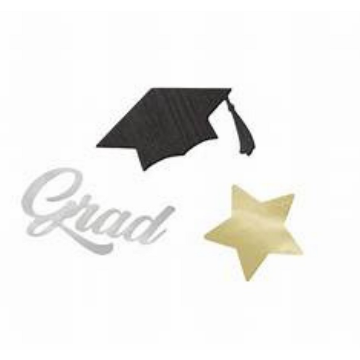 Stars & Caps Graduation Jumbo Foil Confetti